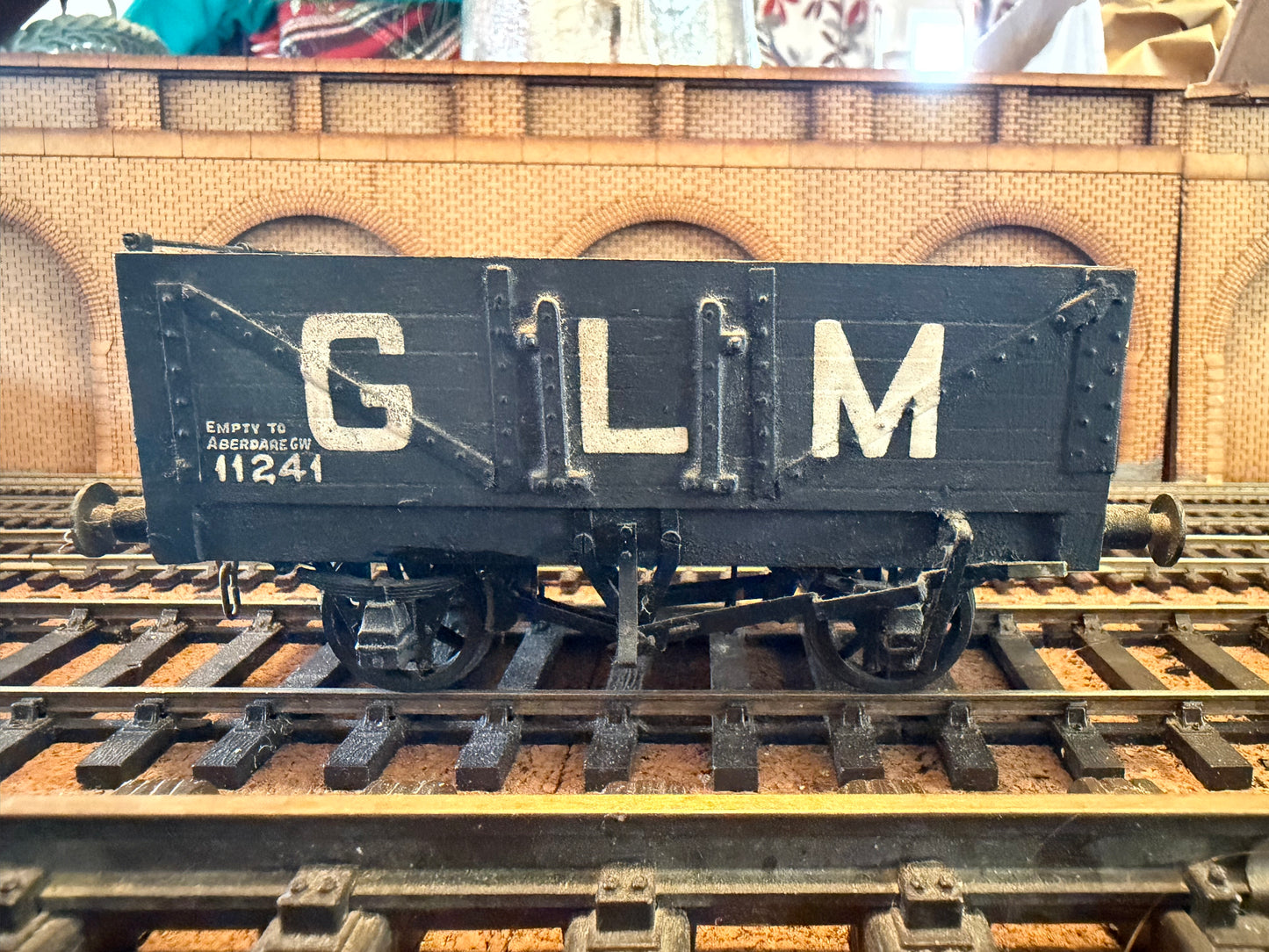 Scratch Built (O Gauge) GLM of Aberdare, Empty Severn Plank Wagon No.11241 