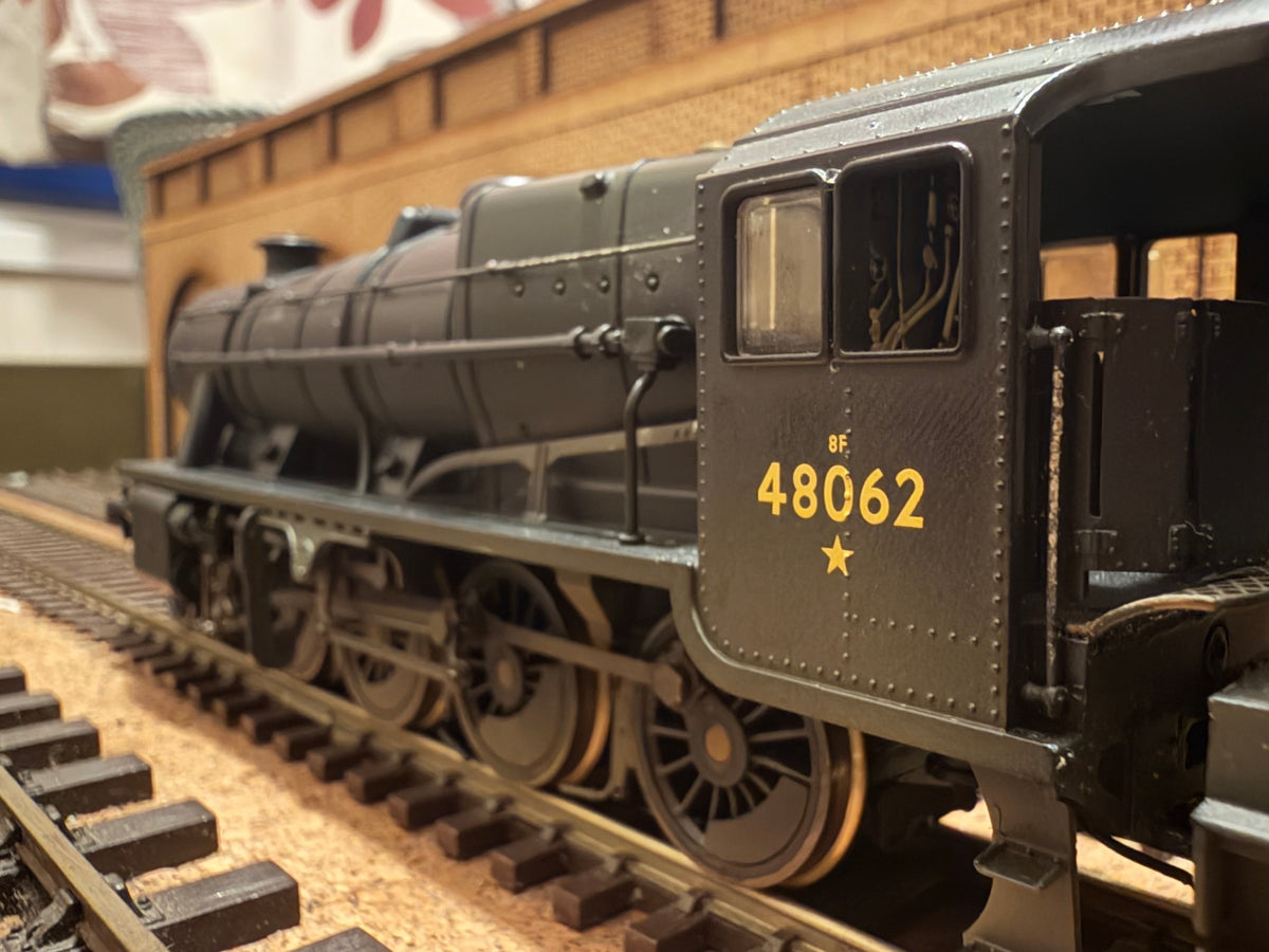 Hornby R2395A (OO) Ex LMS ‘Stanier’ 8F No.48062 in Lightly Weathered British Railways Unlined Black. (Shed Code, 14A Cricklewood East Depot) DCC Ready £72 