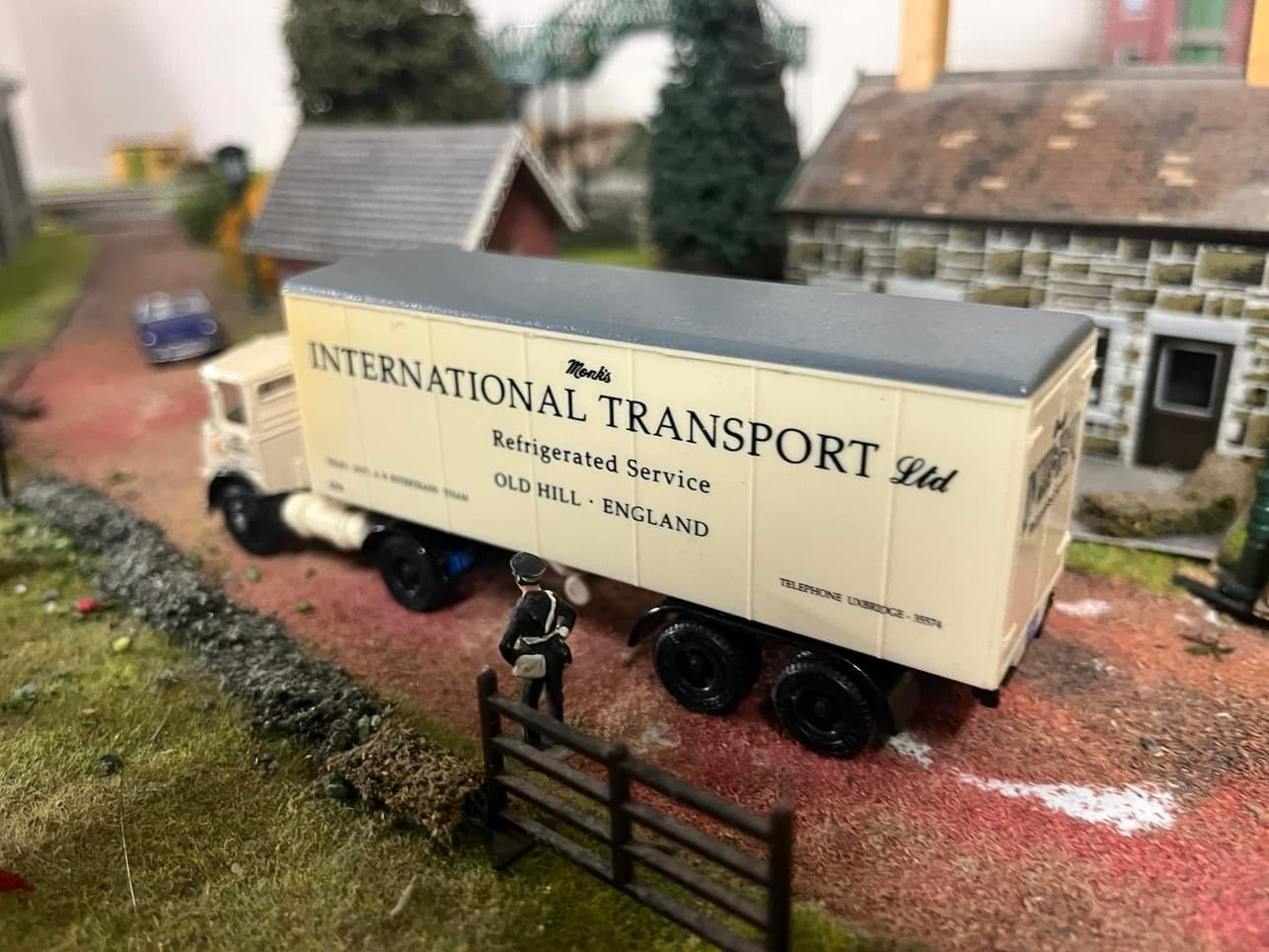 EFE, Atkinson Artic, in Monks International Transport livery, with refrigerated ￼Trailer. 1:76 scale