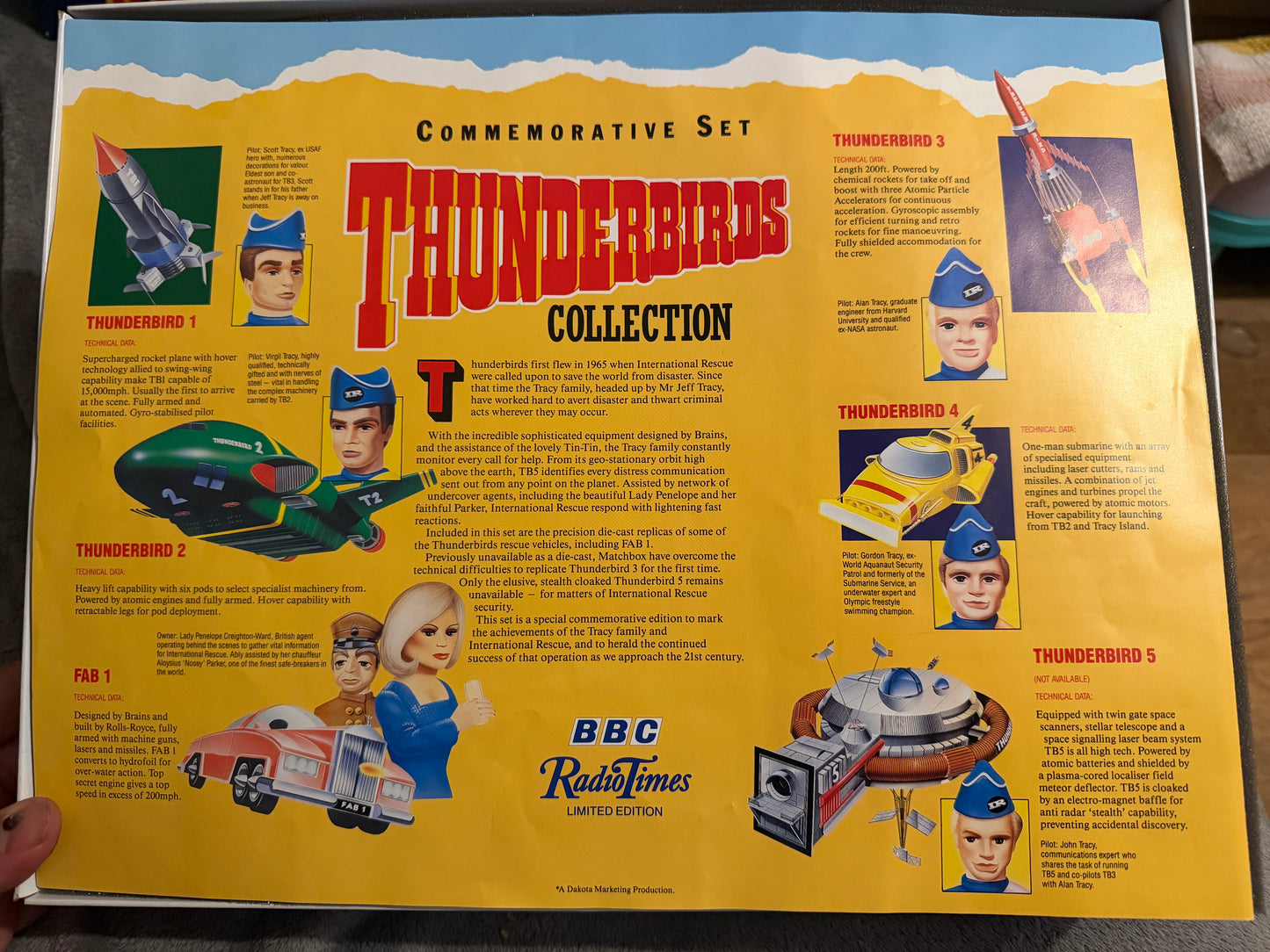 Matchbox / BBC Radio Times, Thunderbirds Limited Edition Commemorative Set 