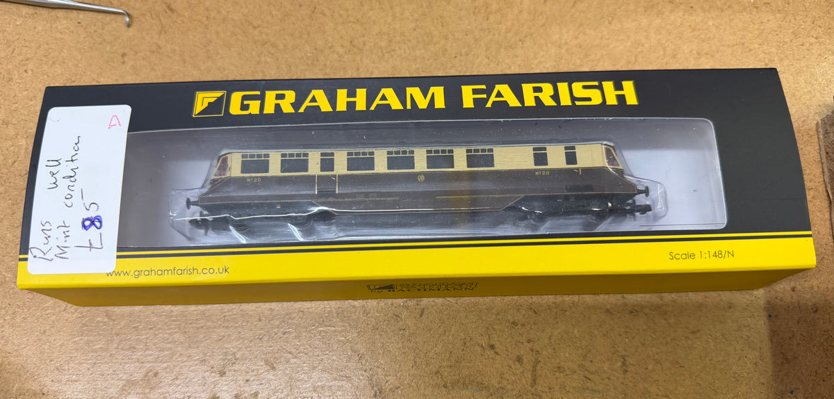 Graham Farish 371-629 (N Gauge) Great Western Railway, Railcar No.20 in GWR Chocolate and Cream 