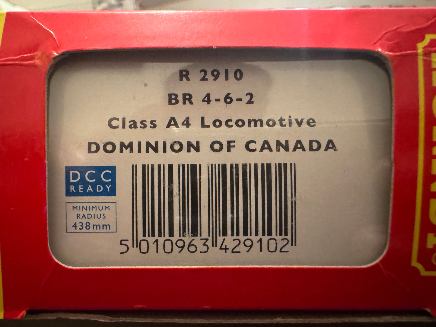 Hornby R2910 (OO) Ex LNER A4 No.60010 “Dominion of Canada” in British Railways Lined Green. (Shed Allocation, 34A Kings Cross) DCC Ready, Special Edition No.736 of 1000. 
