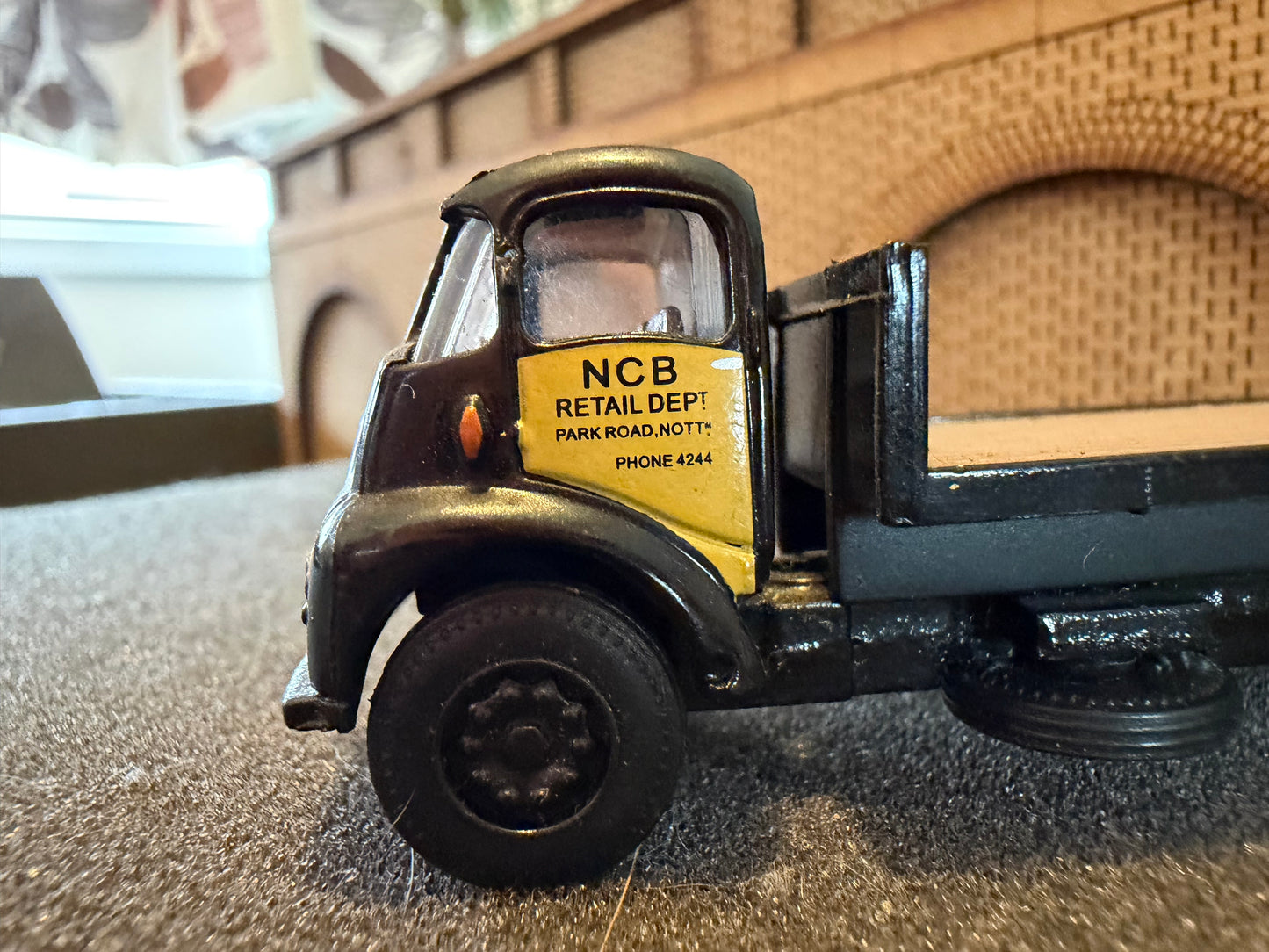 Base Toys D-71 (1:76 / OO) Thornycroft Flatbed in National Coal Board Retail Department of Nottingham Livery