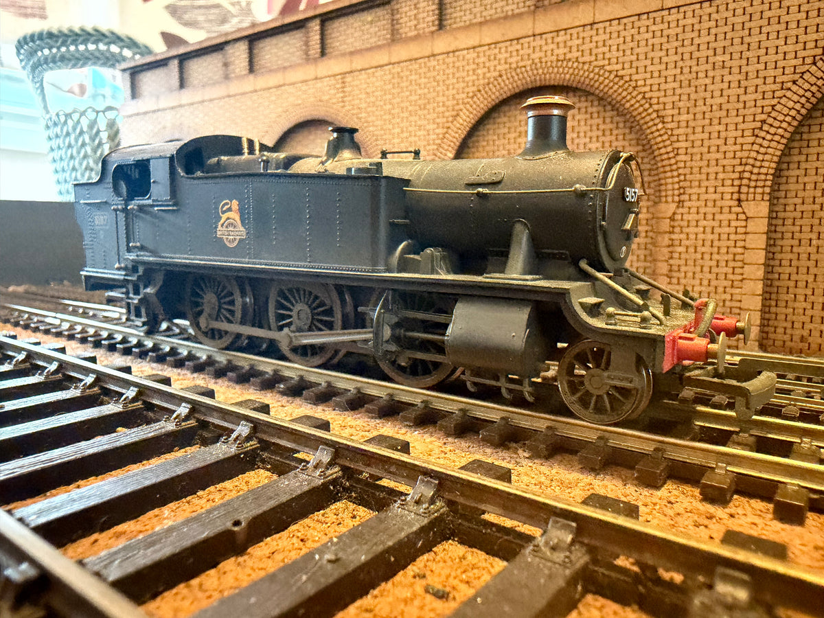 Hornby R2624 (OO) Ex GWR 5101 ‘Large Prairie’ in Weathered British Railways Unlined Black. (Shed Code, 83A Taunton Depot) DCC Ready 