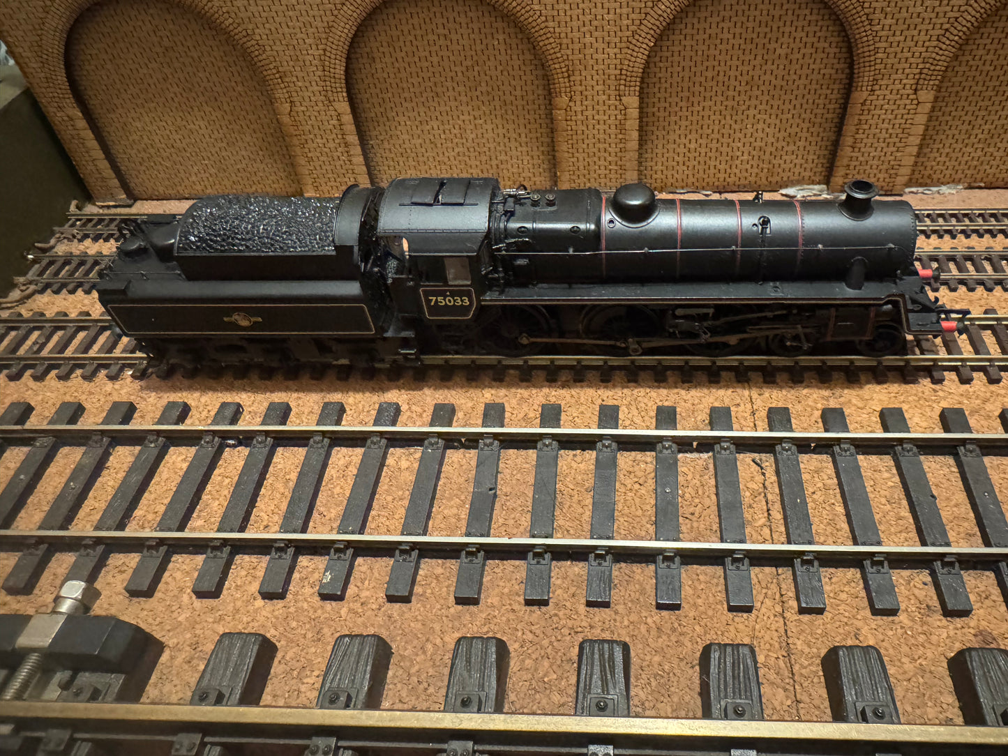 Bachmann 31-118 (OO) British Railways Standard 4MT 4-6-0 No.75033 in British Railways Lined Black. (Shed Code 89C, Aberystwyth Depot). DCC Ready