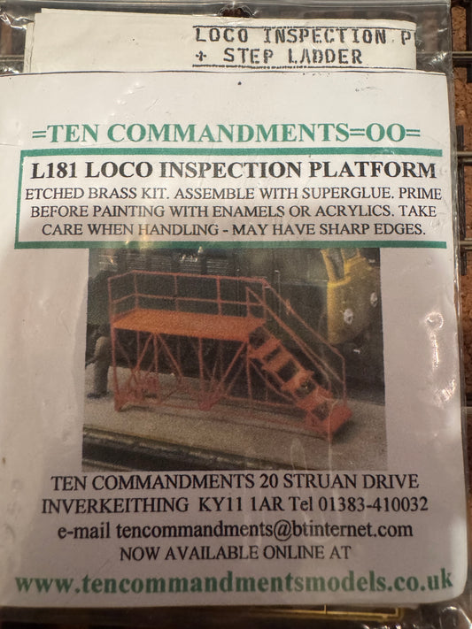 Ten Commandments OO L181 (OO) Loco Inspection Platform, Brass Kit 