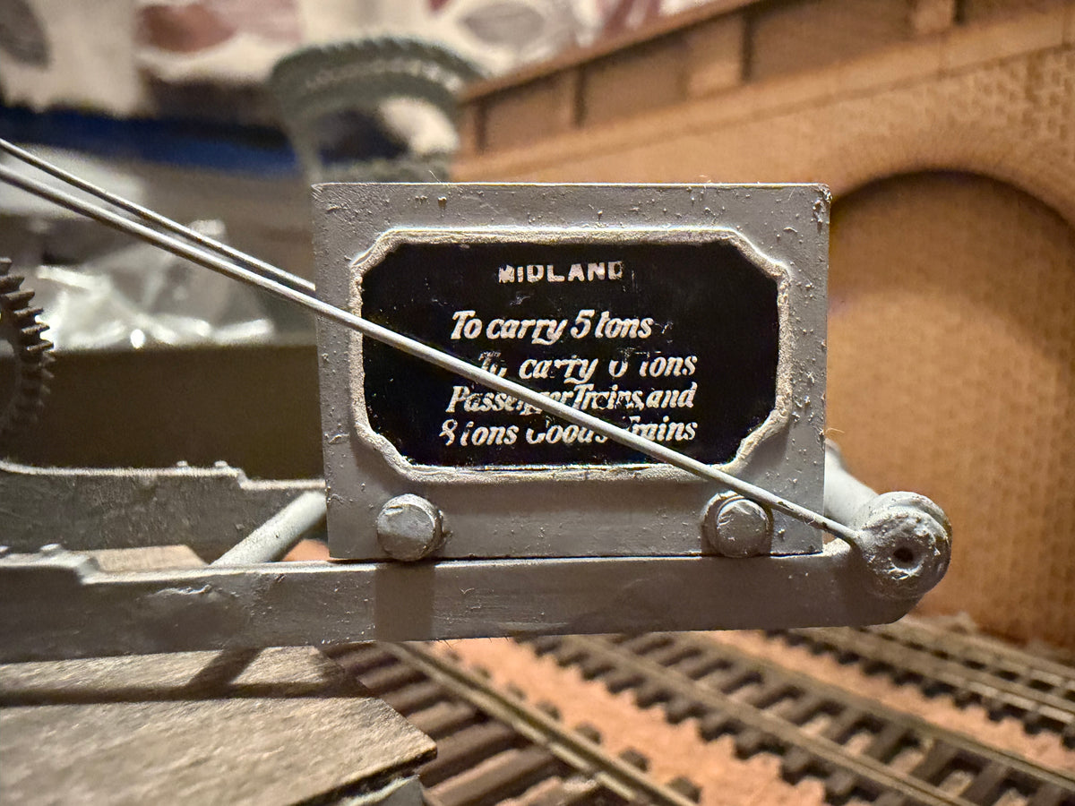 Manufacturer Unknown (O Gauge) Midland Railway, 5 Ton Travelling Mechanical Crane and Jib Wagon. 
