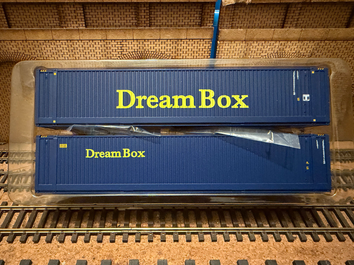 Bachmann 36-102 (OO 1:76) 45ft Shipping Containers in Dream Box Livery. Twin Pack.