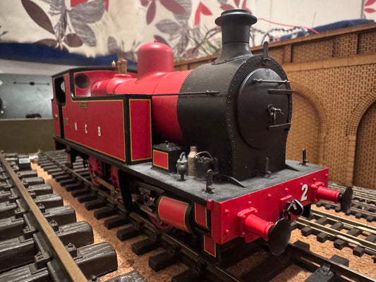 Minerva Model Railways 09531 (O Gauge) Kerr Stuart ‘Victory Class’ No.2 “Regina” in Light Weathered Lined Red with National Coal Board lettering. DCC Fitted 