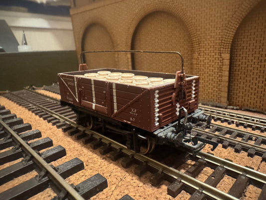 Bachmann 37-875 (OO) British Railways, 12T Five Plank Shock Absorbing Wagon No.B722620 with Hybar.