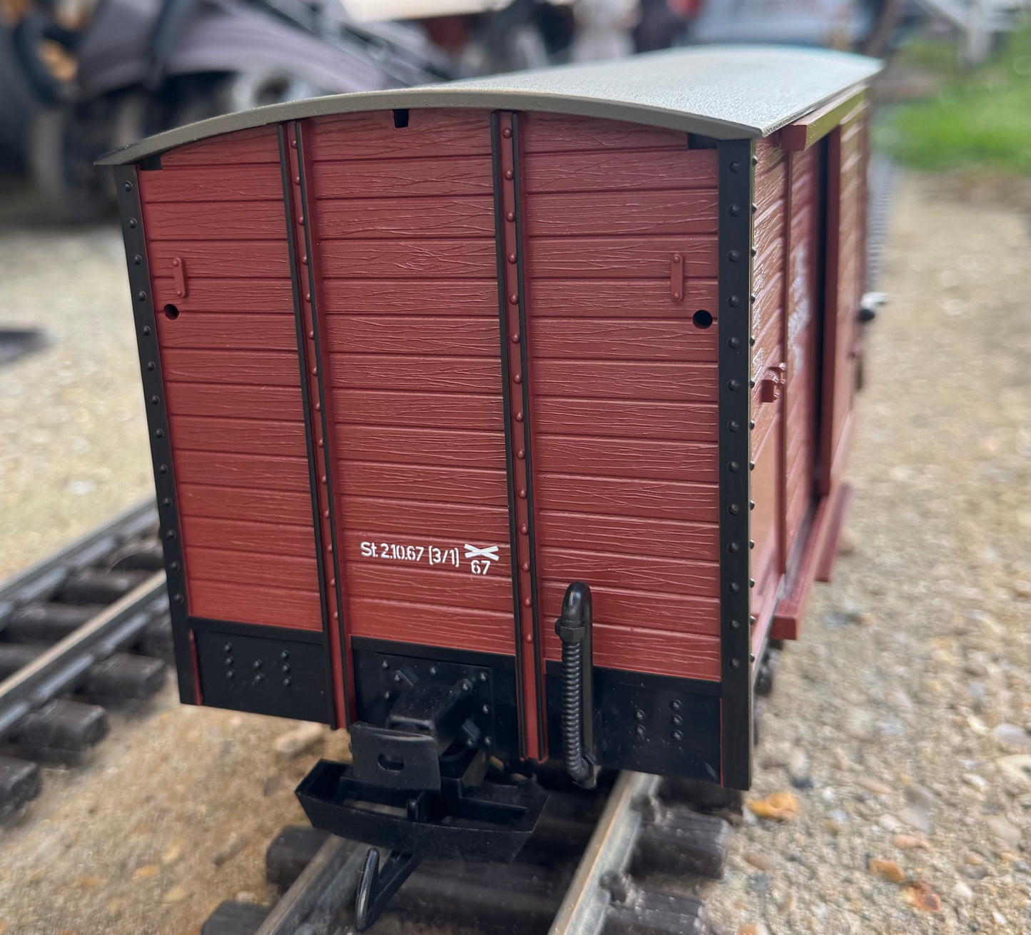 LGB 46350 (G Scale) Deutsche Reichsbahn 6T Box Van No.99-52-03 in DR Bauxite. 