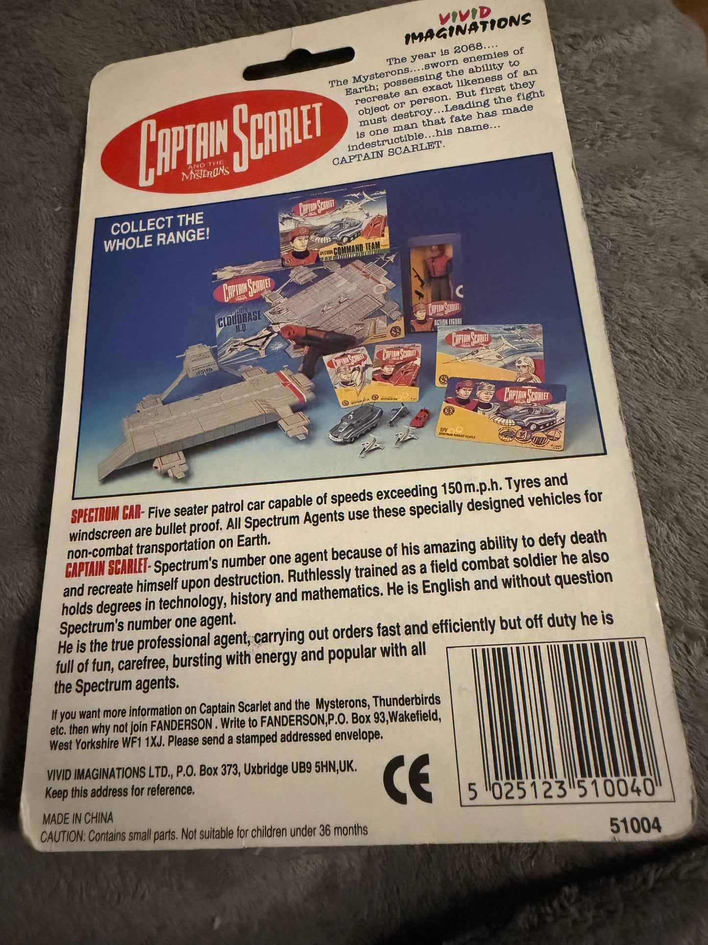 Vivid Imaginations 51004. Captain Scarlet and the Mysterons. Captain Scarlet’s Spectrum Car 