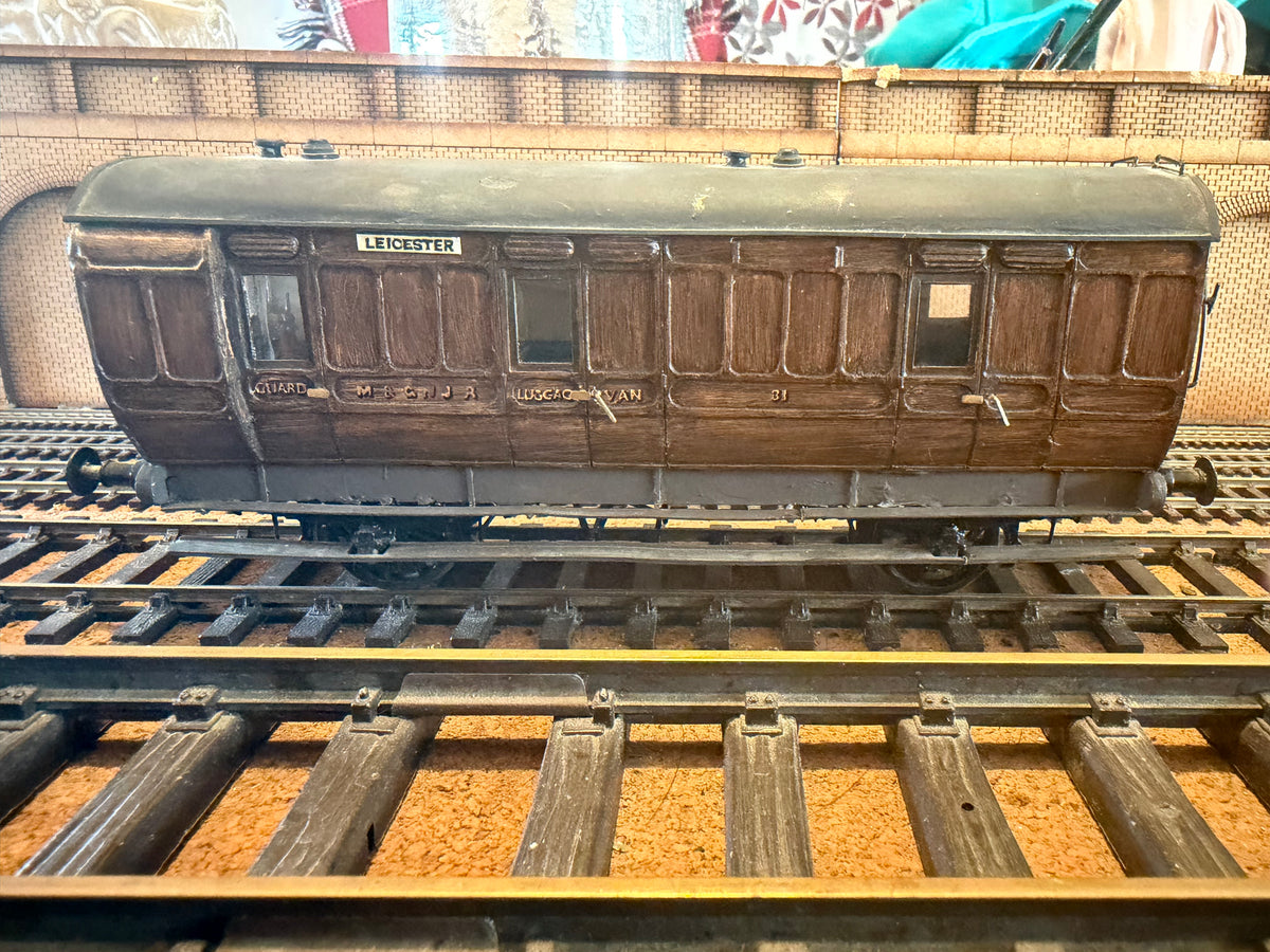 Manufacturer Unknown (O Gauge) Midland & Great Northern Joint Railway, Luggage Brake No.31 in Work M&GNJR Teak 
