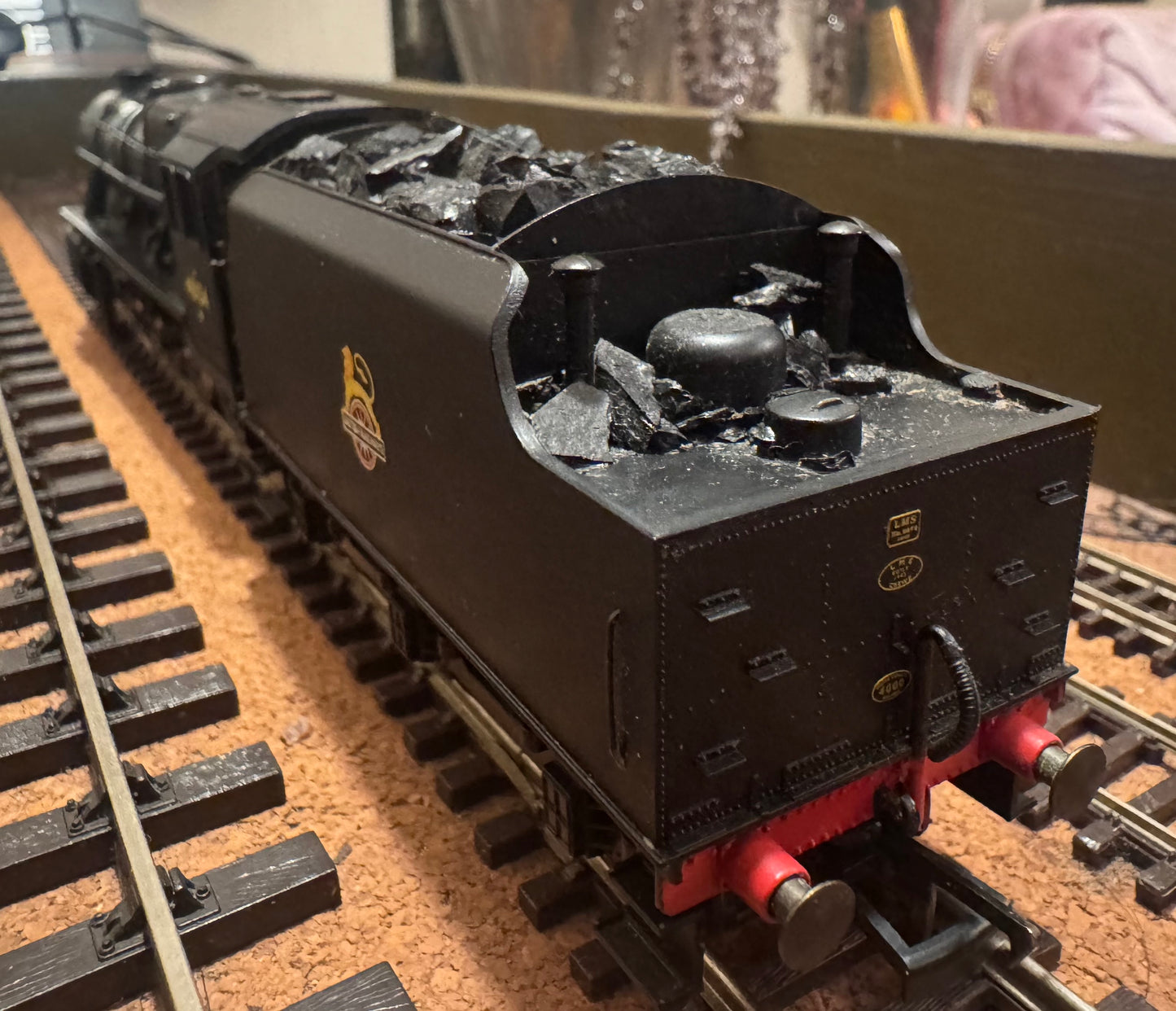 Hornby R2229 (OO) Ex LMS Stainer 8F No.48154 in unlined British Railways Black. (Shed Code 2F, Market Harborough Depot). DCC Fitted 