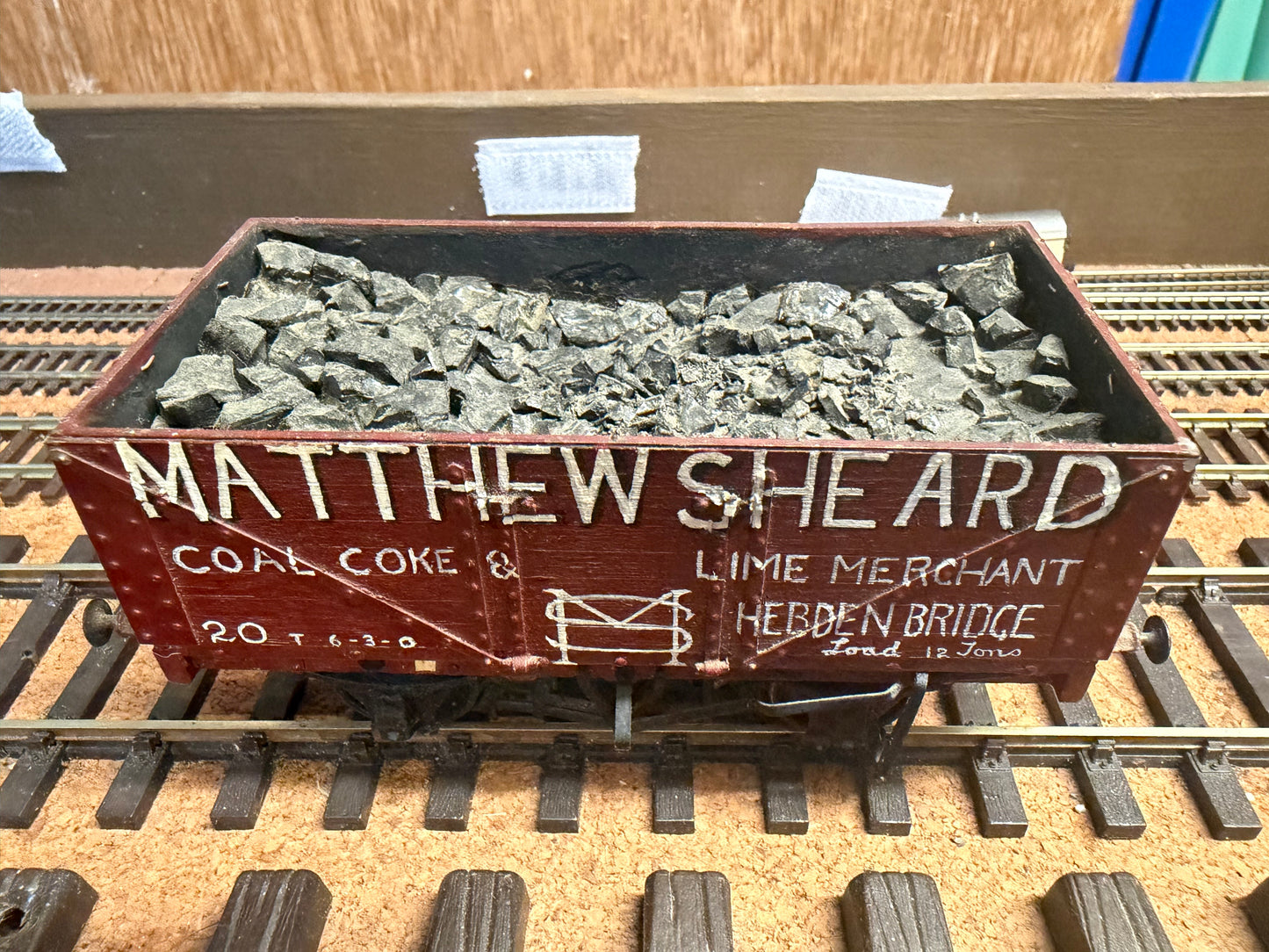 Scratch Built (O Gauge) Matthew Sheard Coal, Coke and Lime Merchant 12T Severn Plank Wagon No.20 