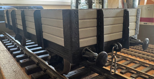 Tenmille (Gauge 1) Great Western Railway, Open C, long wheelbase open wagon, wagon in undercoat.