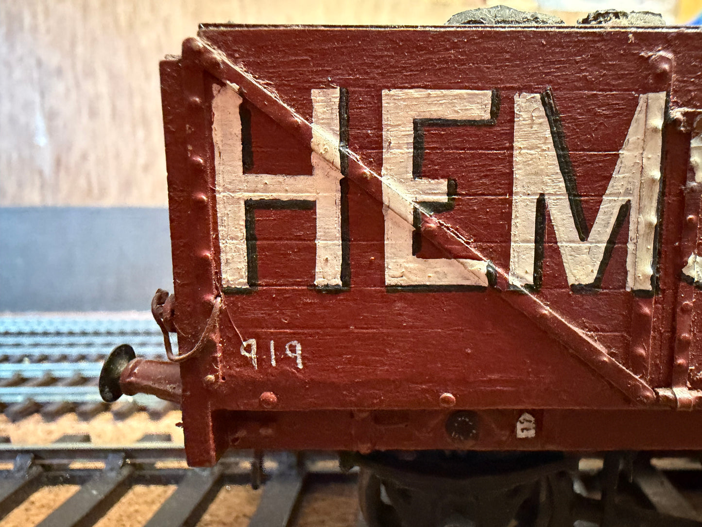 Scratch Built (O Gauge) Hensworth Colliery Severn Plank Open Wagon No.919 
