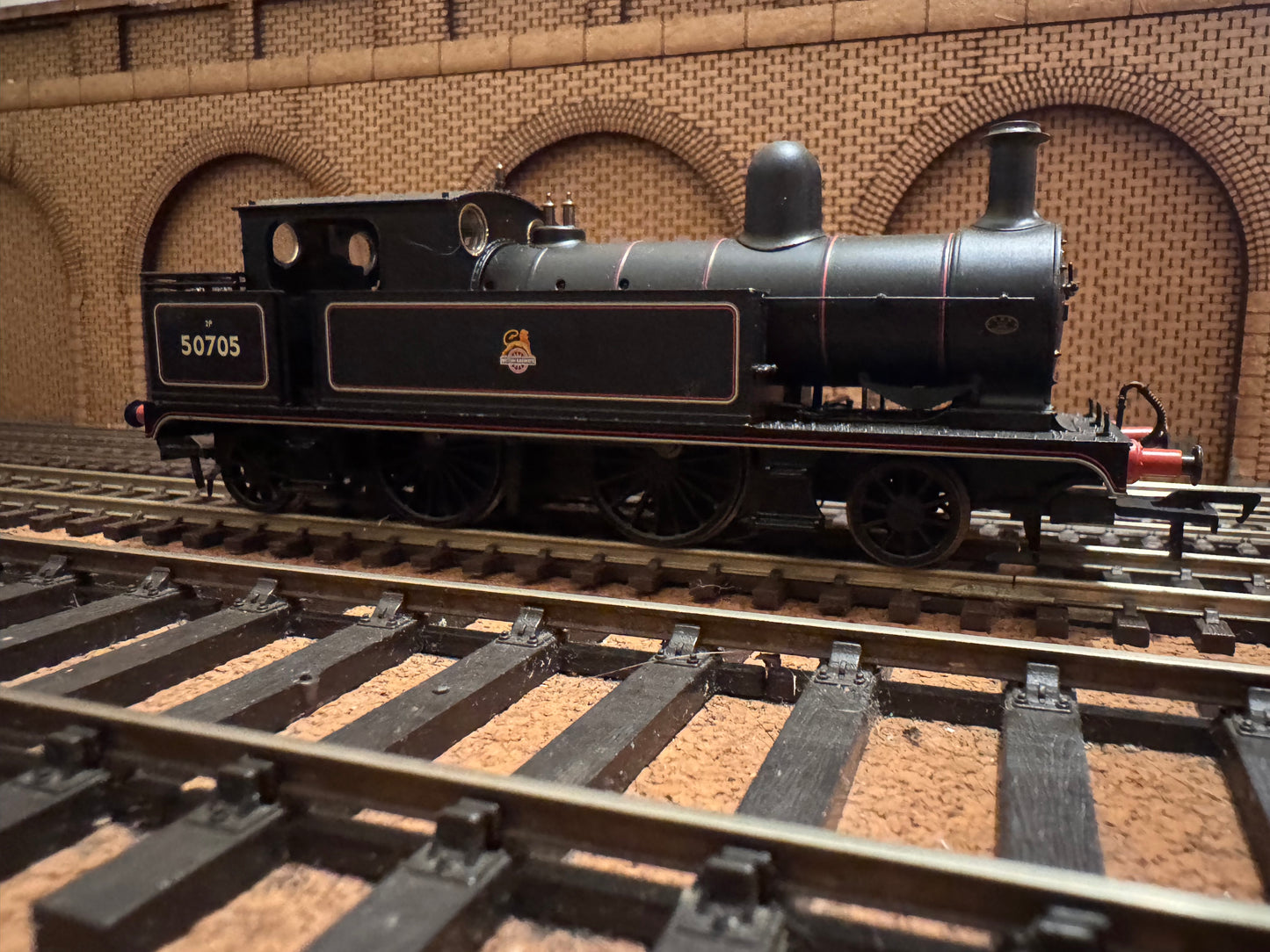 Bachmann 31-169 (OO) Ex L&Y / LMS Class 5 / 2P, 2-4-2 Tank. No.50705 in British Railways Lined Black. (Shed Code 24F, Fleetwood Depot) DCC Ready 