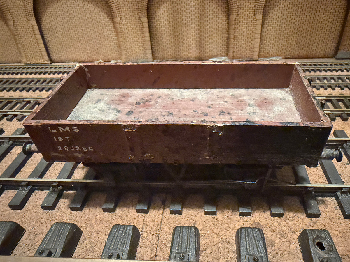 Scratch Built (O Gauge) London Midland & Scottish Railway, 10T, Three Plank Wagon No.209280 in LMS Maroon 