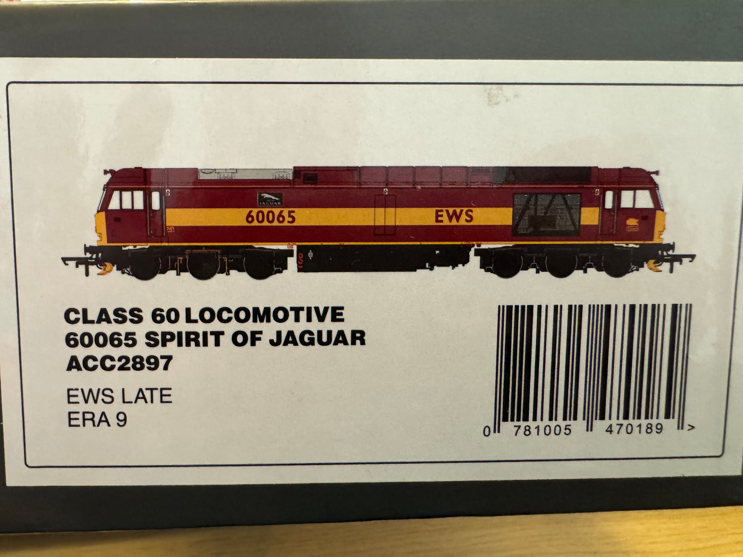 Accurascale ACC2897 (OO) Ex BR Class 60, No.60065 “Spirit of Jaguar” in Heavily weathered EWS livery. DCC Sound Fitted 
