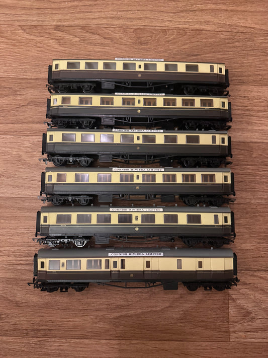Airfix 54209 / 54207 (OO) x6 Great Western Railway, Cornish Riviera Limited, Centenary Coach Bundle in GWR Pre-war ‘Shirt Button’ Chocolate and Cream. 