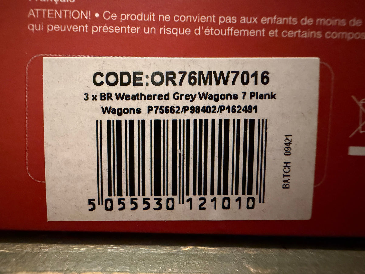 Oxford Rail OR76MW7016 (OO) British Railways Weathered Seven Plank Wagon Tipple Pack