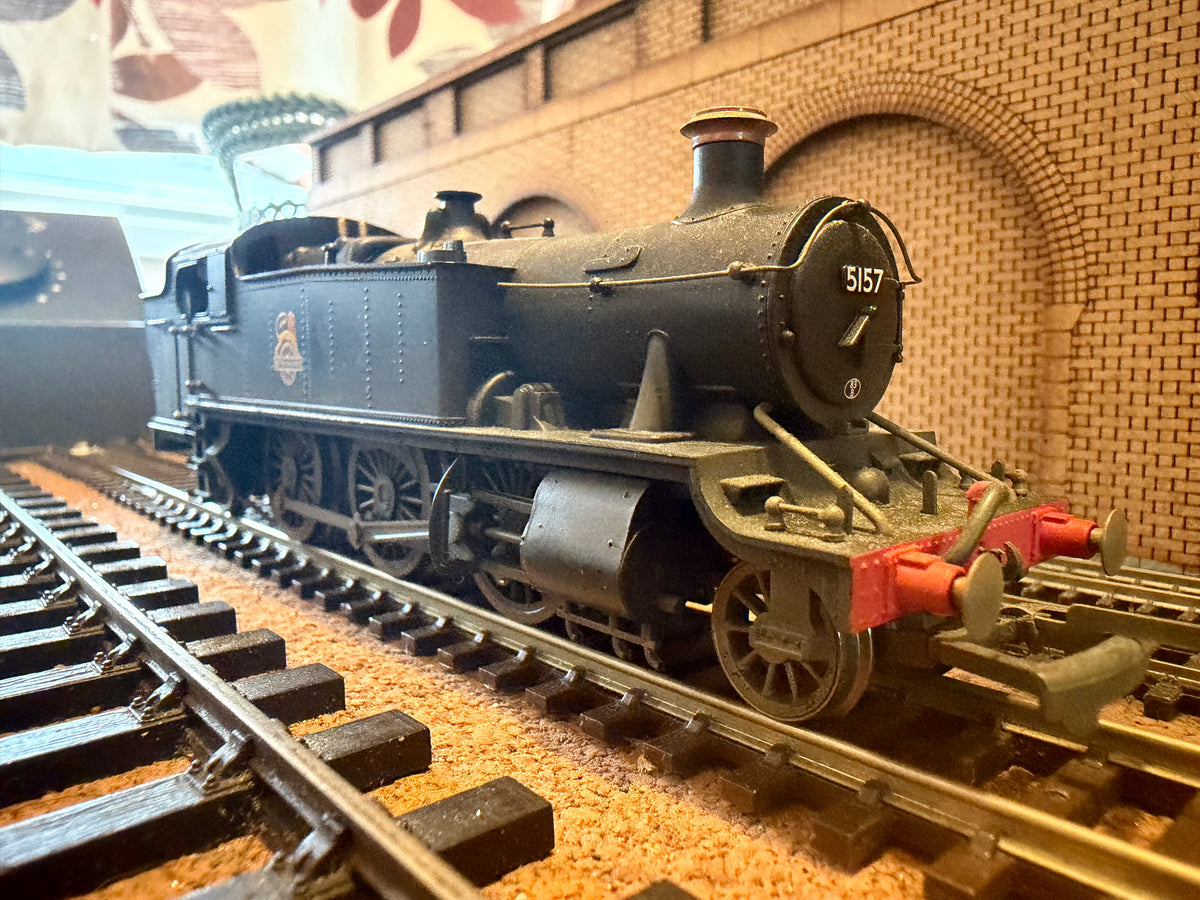 Hornby R2624 (OO) Ex GWR 5101 ‘Large Prairie’ in Weathered British Railways Unlined Black. (Shed Code, 83A Taunton Depot) DCC Ready 