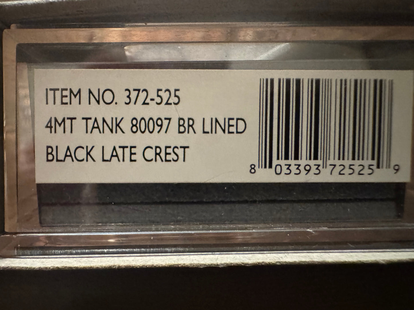 Graham Farish 372-525 (N Gauge) British Railways Standard 4MT Tank No.80097 in Lined BR Black. (Shed Code, 33A Plaistow Depot) 