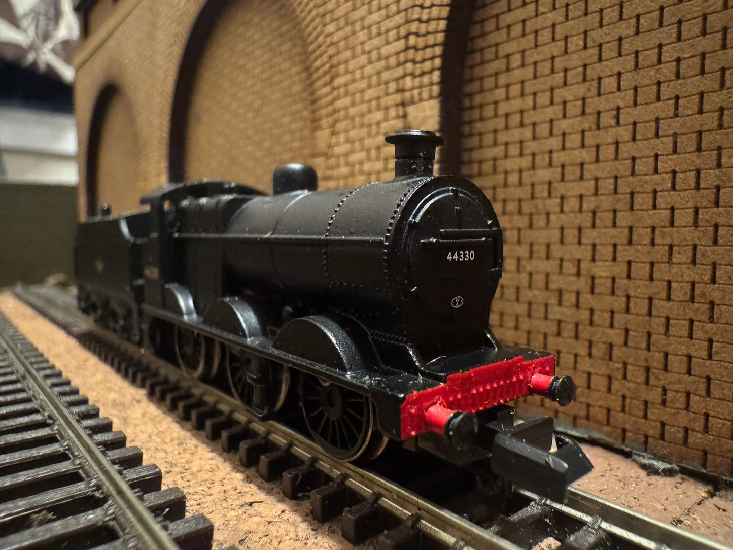 Graham Farish 372-054 (N Gauge) EX LMS ‘Fowler’ 4F No.44330 in unlined British Railways Black. (Shed Code 67A, Crokerhill Depot)