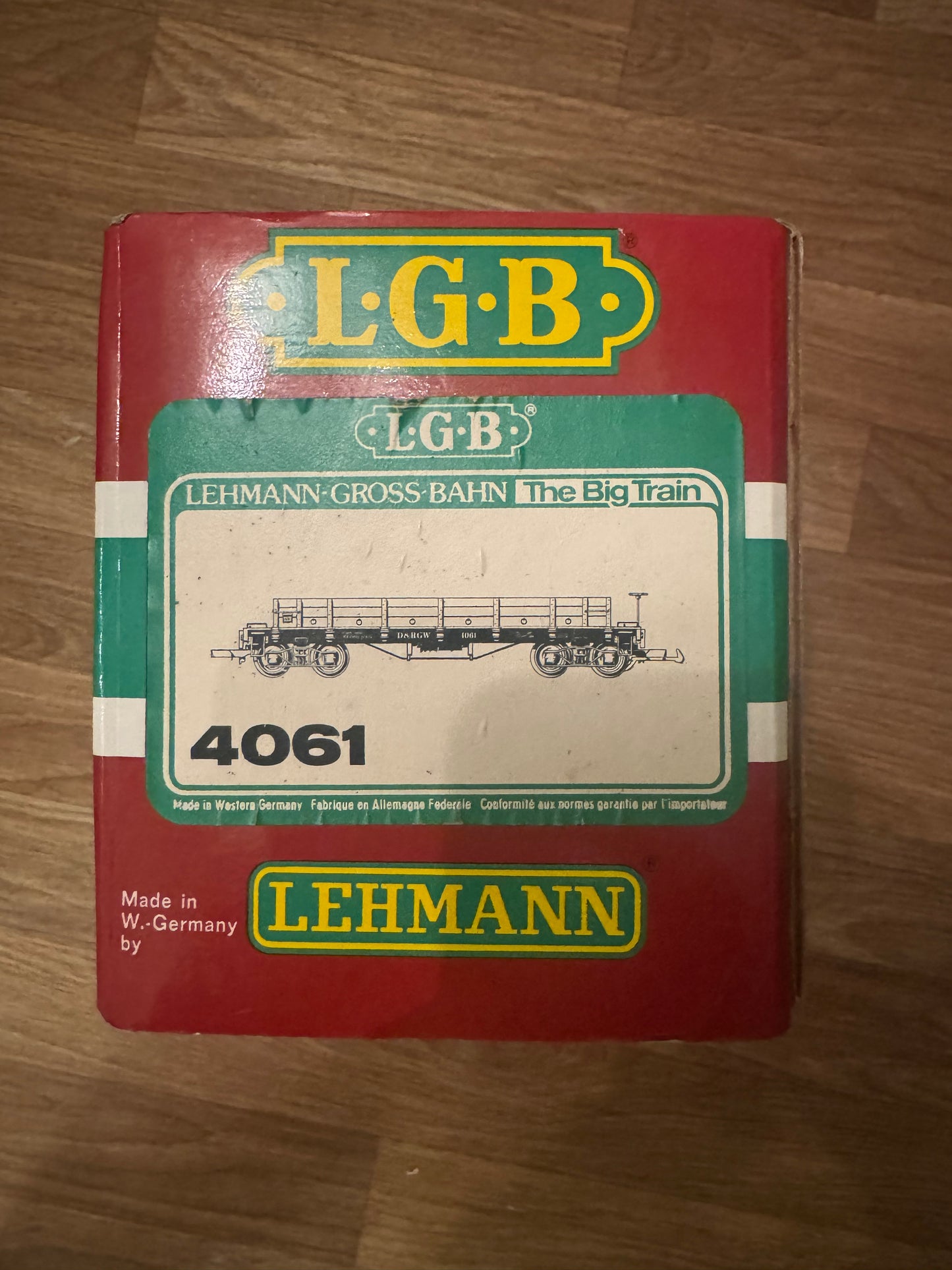 LGB (G Scale) Denver and Rio Grande Western Railroad, 8 wheel bogied, 3 plank open wagon No.4061