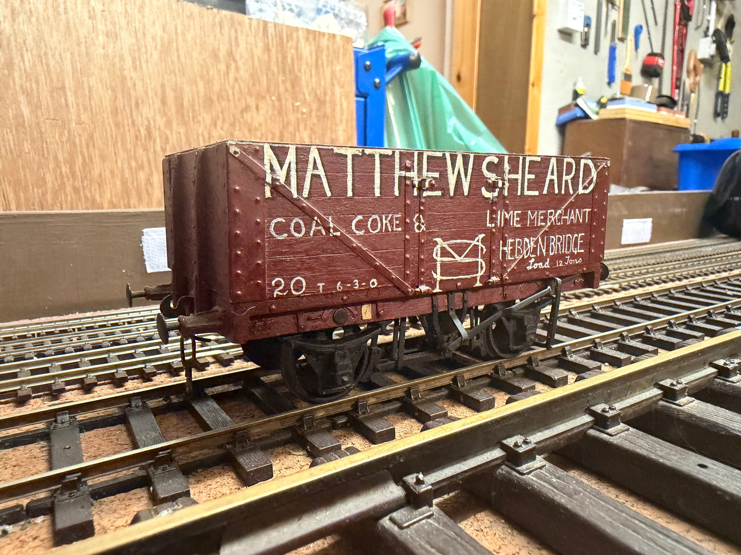 Scratch Built (O Gauge) Matthew Sheard Coal, Coke and Lime Merchant 12T Severn Plank Wagon No.20 