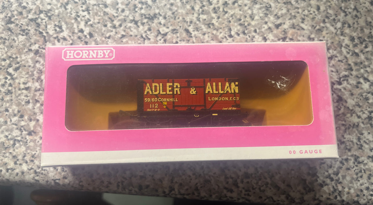 Hornby (OO) Adler & Allan, 8 Plank, End opening tipping wagon No.112.
