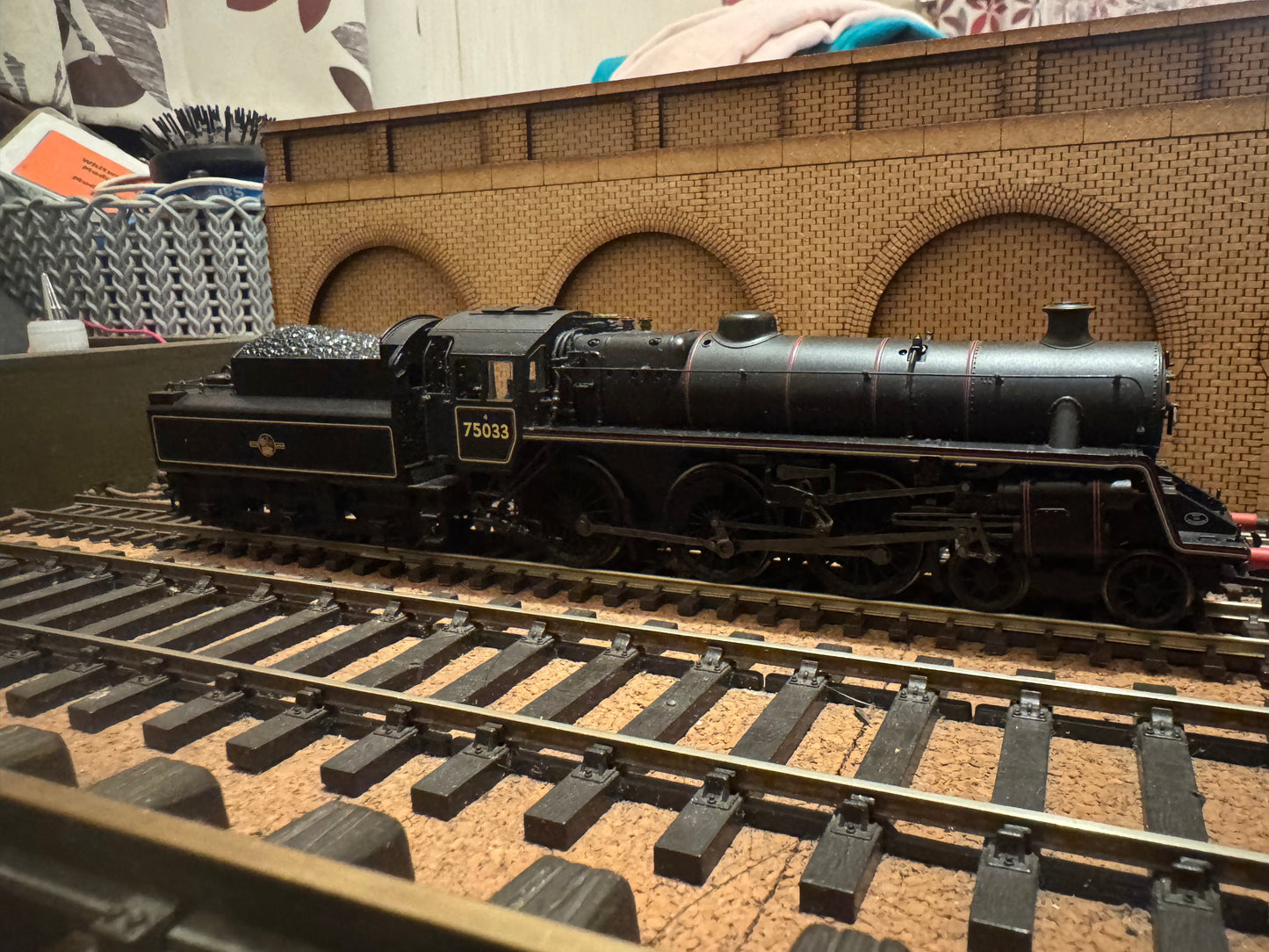Bachmann 31-118 (OO) British Railways Standard 4MT 4-6-0 No.75033 in British Railways Lined Black. (Shed Code 89C, Aberystwyth Depot). DCC Ready
