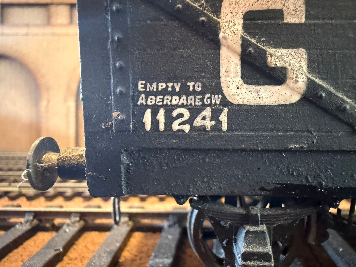 Scratch Built (O Gauge) GLM of Aberdare, Empty Severn Plank Wagon No.11241 