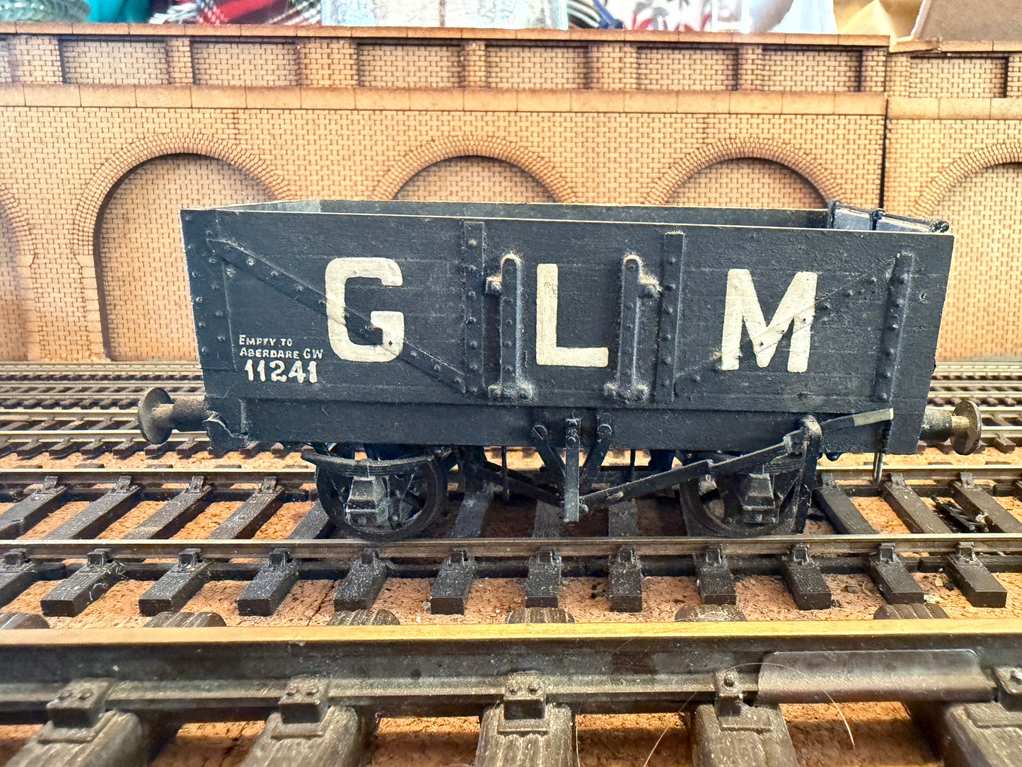 Scratch Built (O Gauge) GLM of Aberdare, Empty Severn Plank Wagon No.11241 