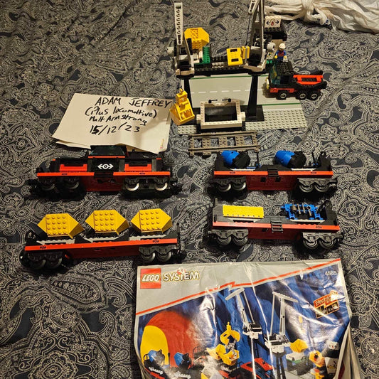 Lego System (4565) Freight and Crane Railway set (Motorised)