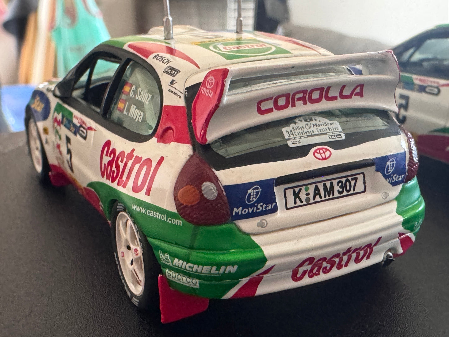 Vitesse V98199 (1:43) 1998 World Rally Championship, Toyota Corolla as driven by Carlos Sainz Sr and Co Driver Luis Moya. Limited edition No.1965 or 2500. 