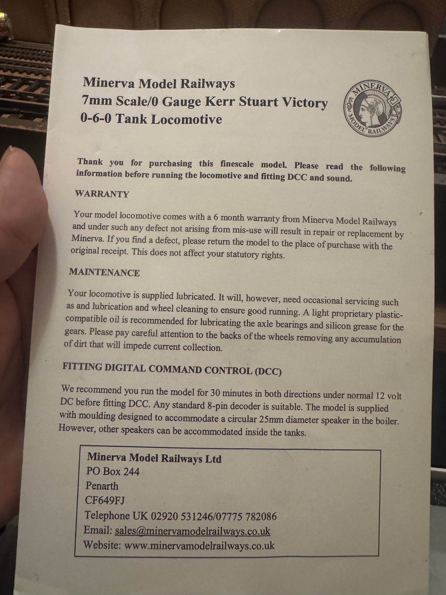 Minerva Model Railways 09531 (O Gauge) Kerr Stuart ‘Victory Class’ No.2 “Regina” in Light Weathered Lined Red with National Coal Board lettering. DCC Fitted 