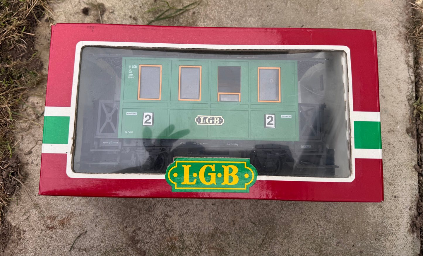 LGB 3010 (G Scale) Zillertal Bahn style 2nd Class Coach in LGB Green 