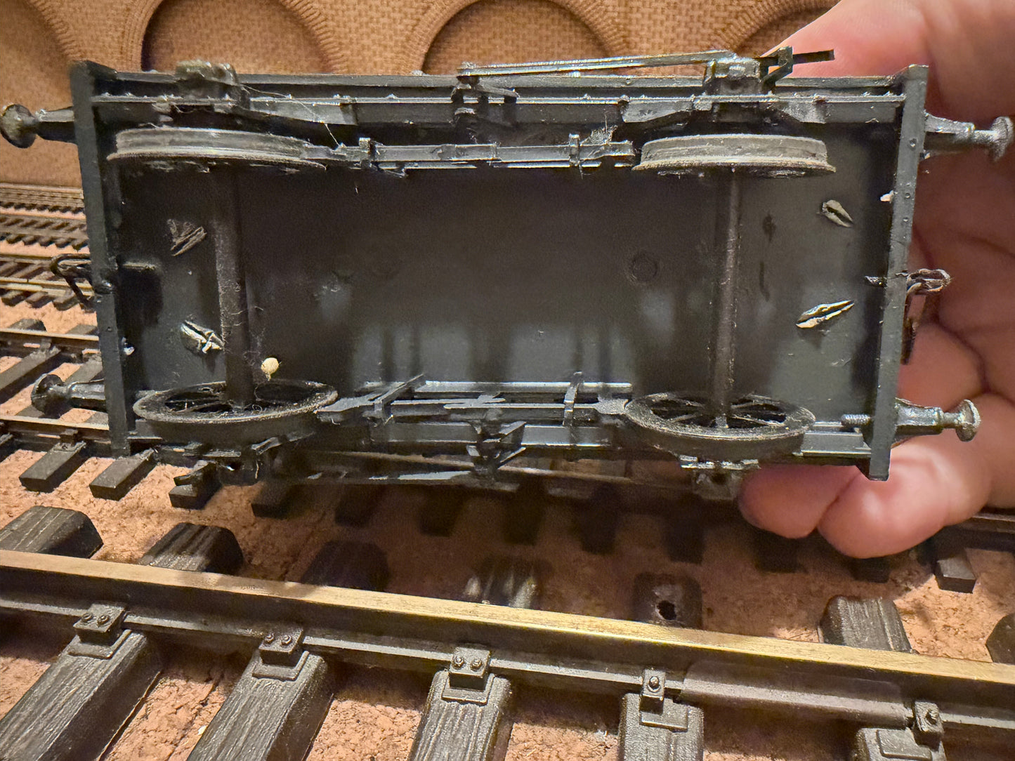 Unknown Manufacturer (O Gauge) Great Western Railway 10T Seven Plank Wagon No.45311 in GWR Grey with load. 