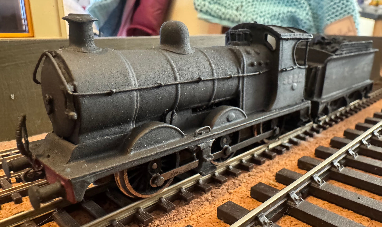 Tri-Ang / BEC Kit (OO) Ex GCR J11/1 ‘Pom Pom’ No.5222 in Weathered London North Eastern Railway Unlined Black