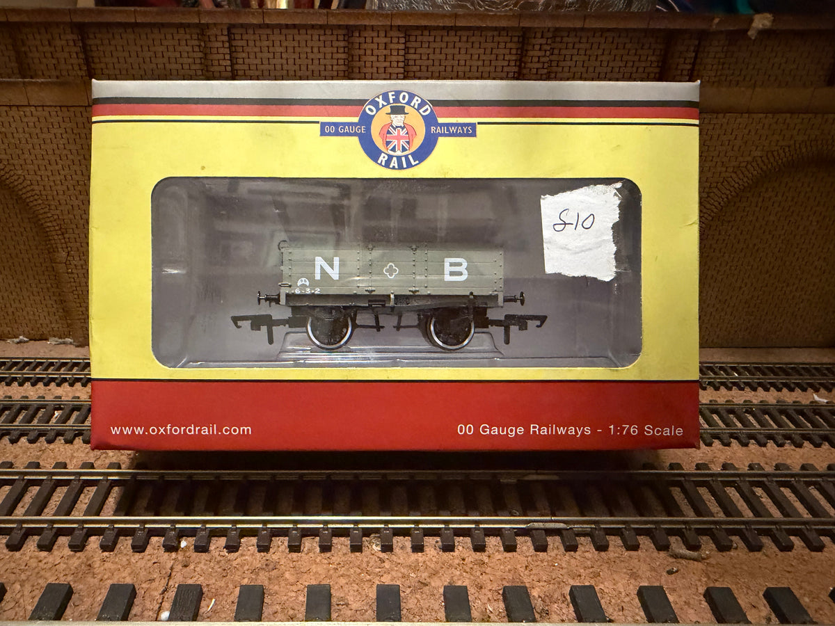 Oxford Rail OR76MW4001 (OO) North British Railway, Four Plank Wagon No.96 in NBR Grey 