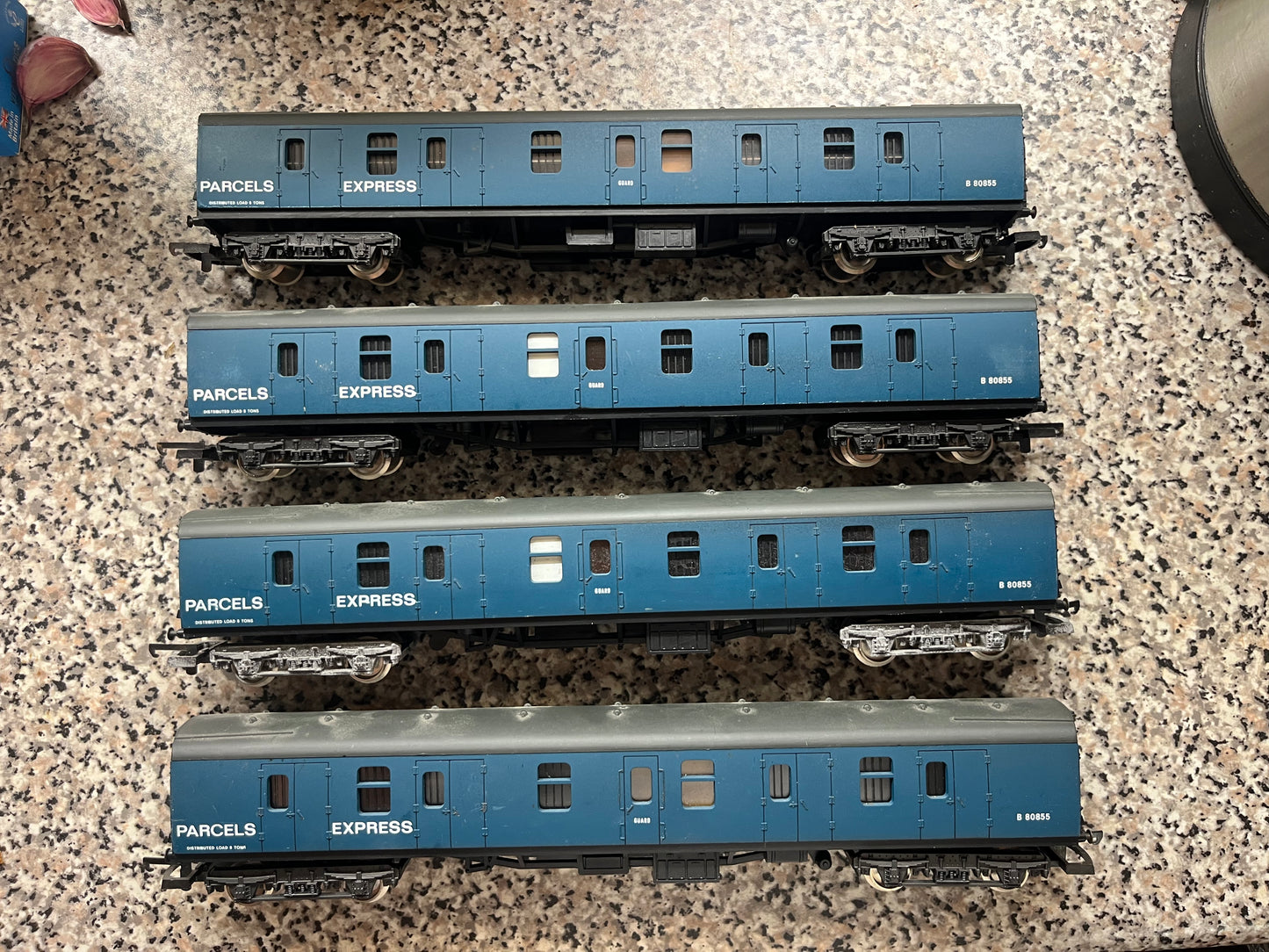 Lima (OO) British Railways, Mk1 Brake Gangwayed (BG) No.80855 in BR Parcels Express Blue. X2 in Stock, £17 each.