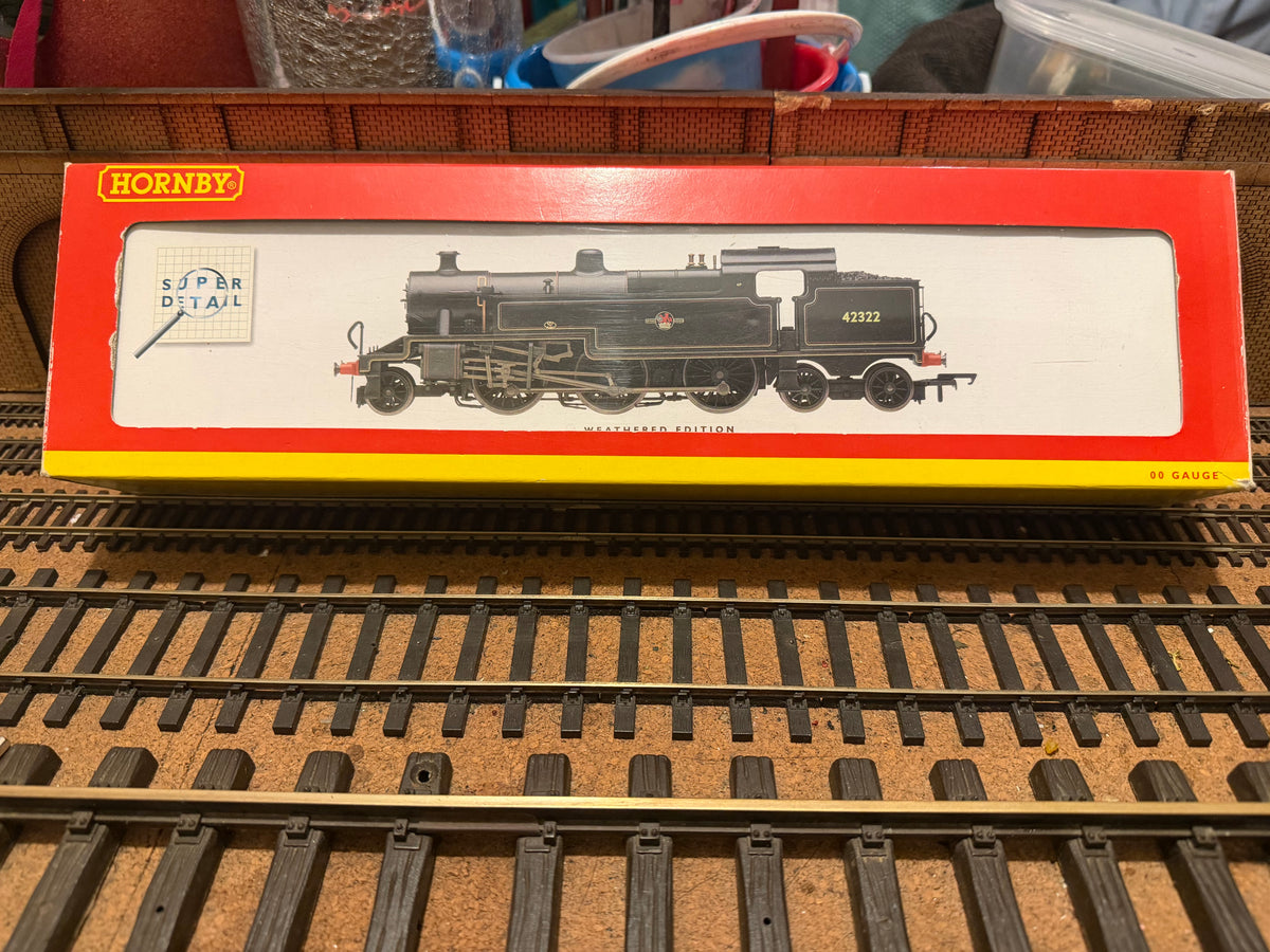 Hornby R2287 (OO) Ex LMS ‘Fowler’ 4P Tank No.42322 in Weathered lined British Railways Black. (Shed Code, 24L Carnforth Depot) (Working Project Model)