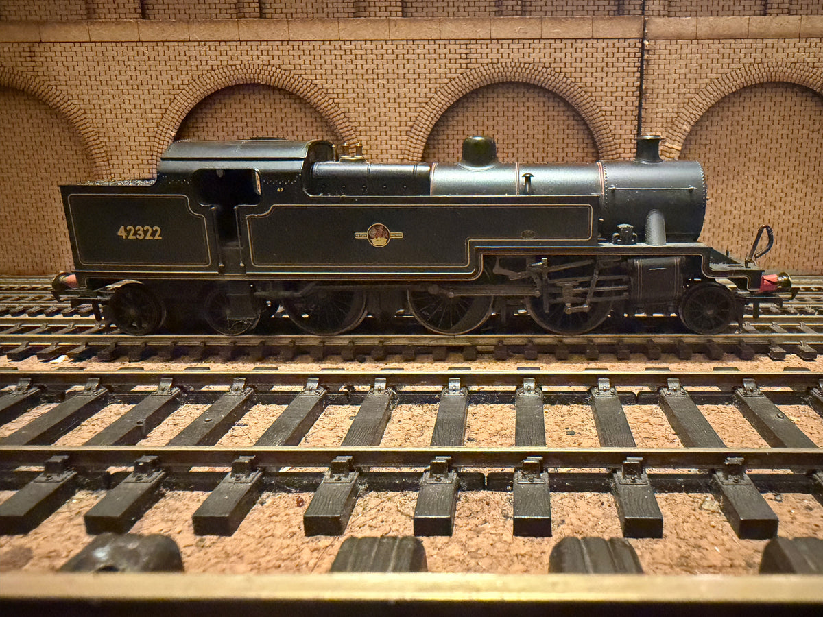 Hornby R2287 (OO) Ex LMS ‘Fowler’ 4P Tank No.42322 in Weathered lined British Railways Black. (Shed Code, 24L Carnforth Depot) (Working Project Model)