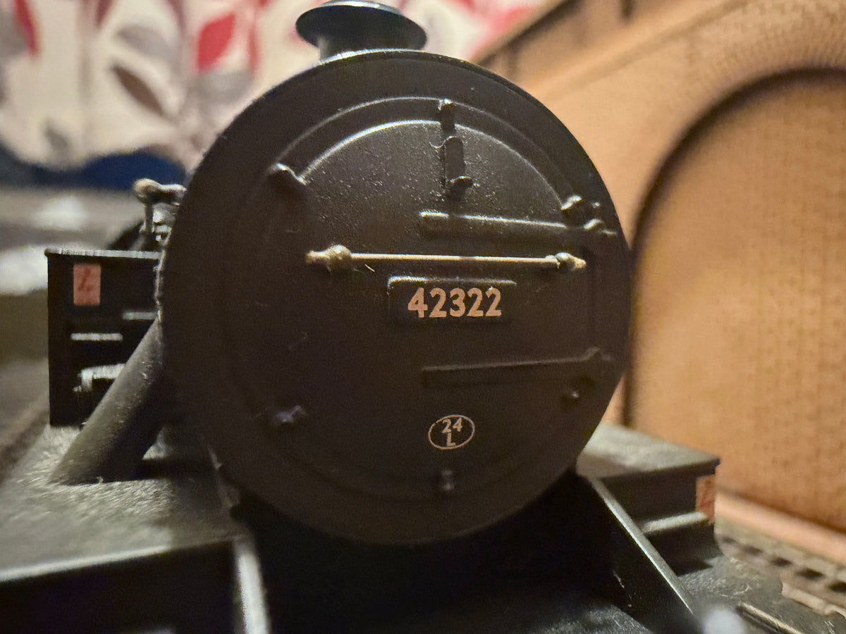Hornby R2287 (OO) Ex LMS ‘Fowler’ 4P Tank No.42322 in Weathered lined British Railways Black. (Shed Code, 24L Carnforth Depot) (Working Project Model)